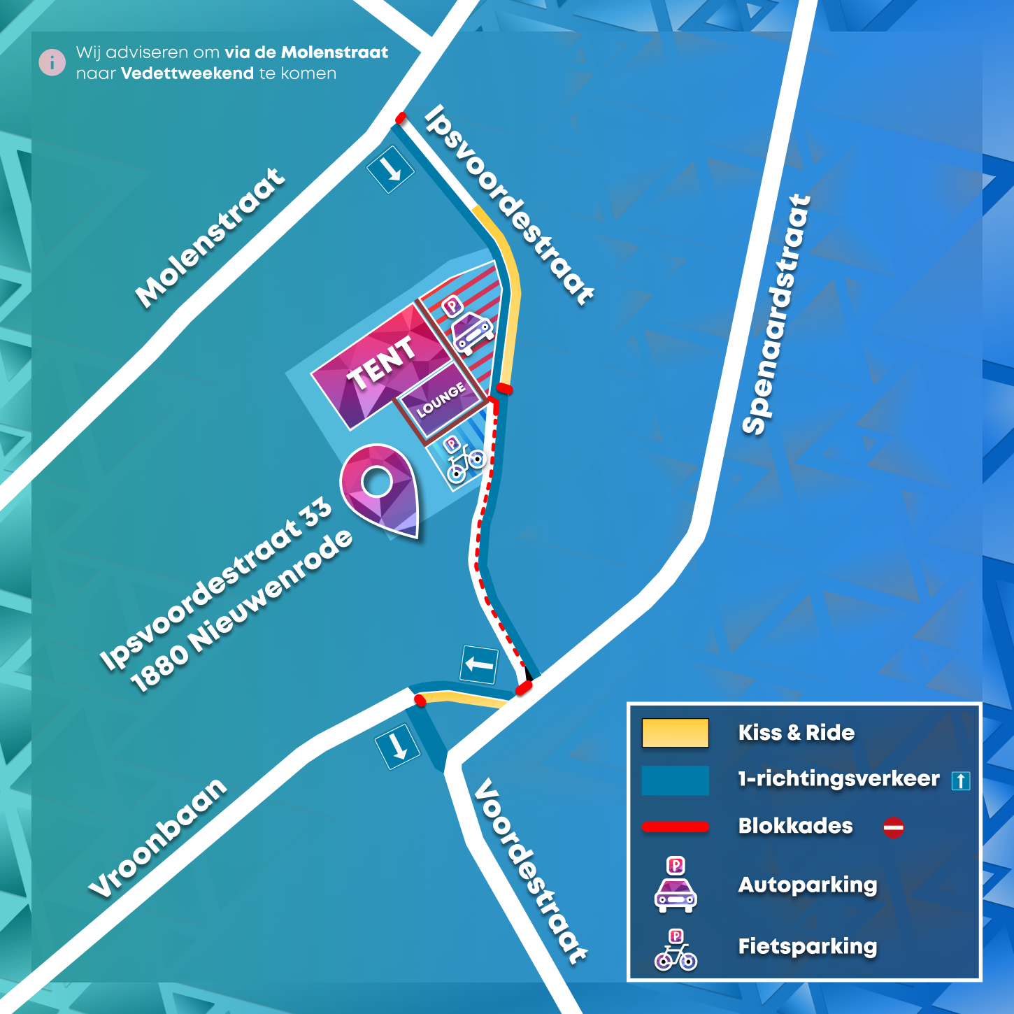 Verkeersplan Vedettweekend